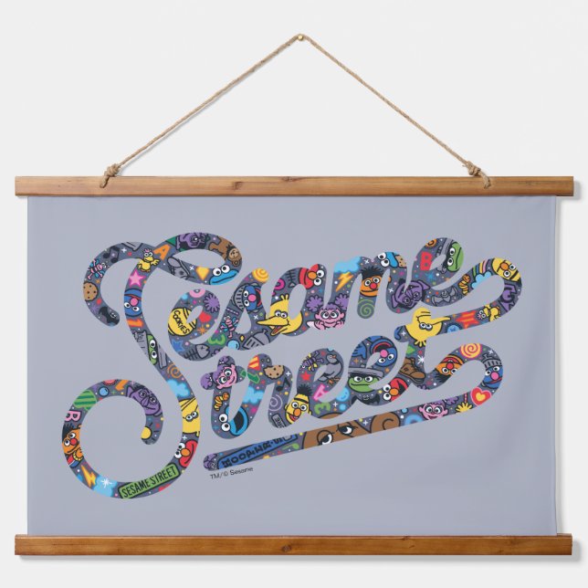 Sesame Sesame | Doodle Logo Hanging Tapestry (Front)