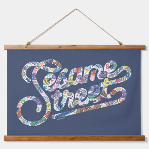 Sesame Sesame   Doodle Logo Hanging Tapestry