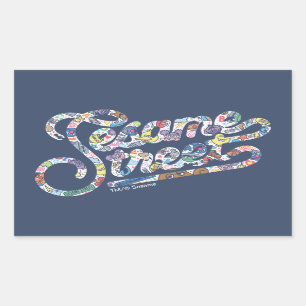 Sesame Sesame   Doodle Logo Rectangular Sticker