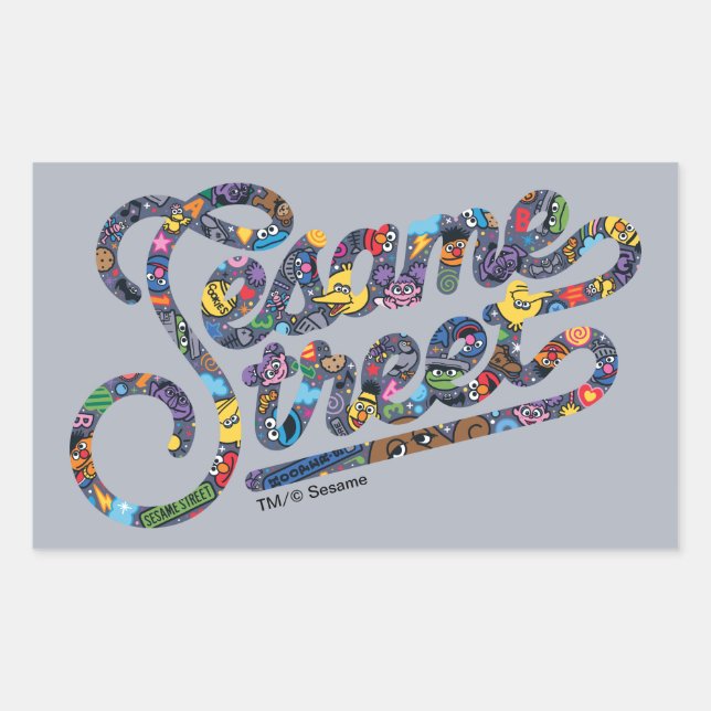 Sesame Sesame | Doodle Logo Rectangular Sticker (Front)