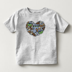 Sesame Sesame   Oscar the Grouch Doodle Heart Toddler T-Shirt