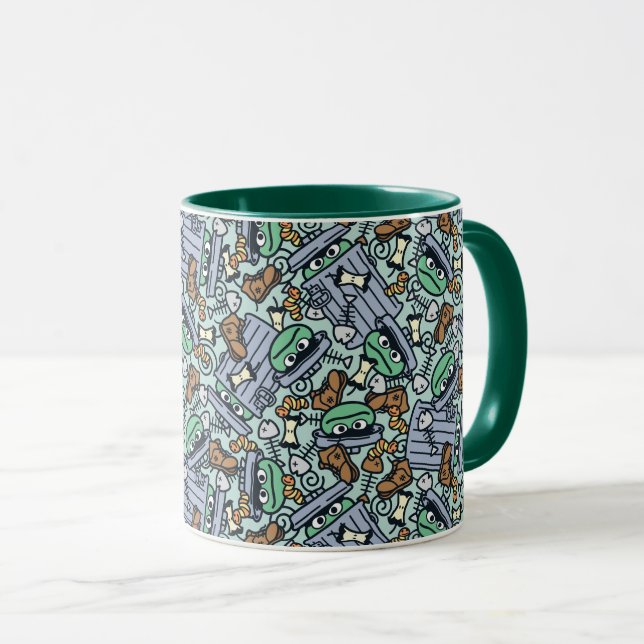 Sesame Sesame | Oscar the Grouch Pattern Mug (Front Right)