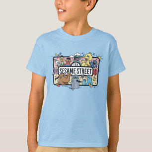 Sesame Sesame   Sesame Pals Doodle Sign T-Shirt