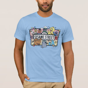Sesame Sesame Sesame Pals Doodle Sign T-Shirt