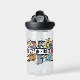 Sesame Sesame   Sesame Pals Doodle Sign Water Bottle