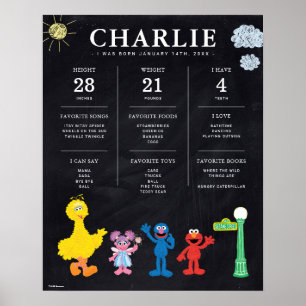 Sesame Street 1st Birthday Milestone Poster