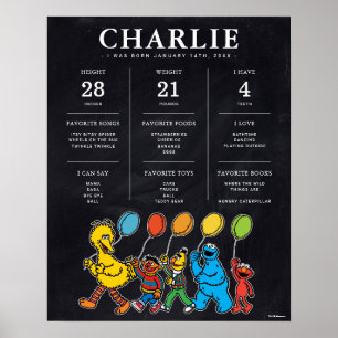 Sesame Street 1st Birthday Milestone Poster