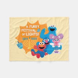 Sesame Street   A Furry Festival of Lights! Fleece Blanket