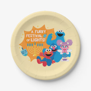 Sesame Street A Furry Festival of Lights! Paper Plate