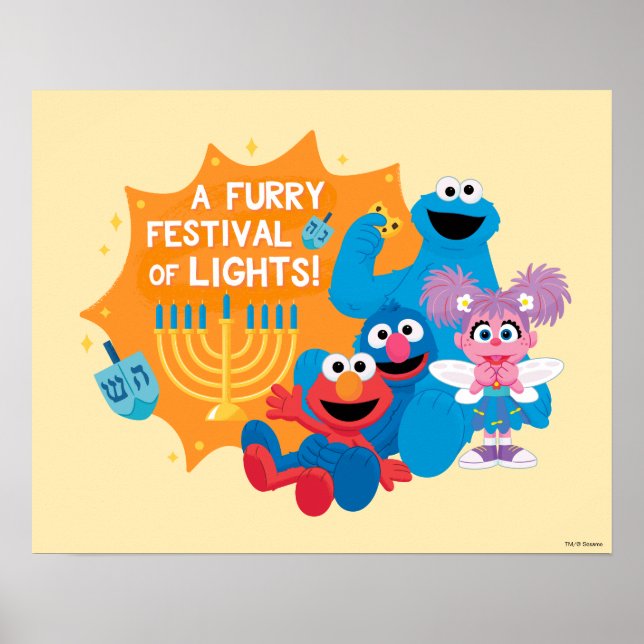 Sesame Street | A Furry Festival of Lights! Poster (Front)