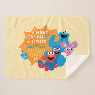 Sesame Street   A Furry Festival of Lights! Sherpa Blanket