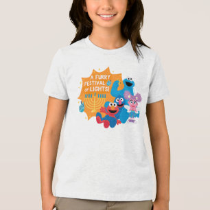 Sesame Street   A Furry Festival of Lights! Tri-Blend Shirt