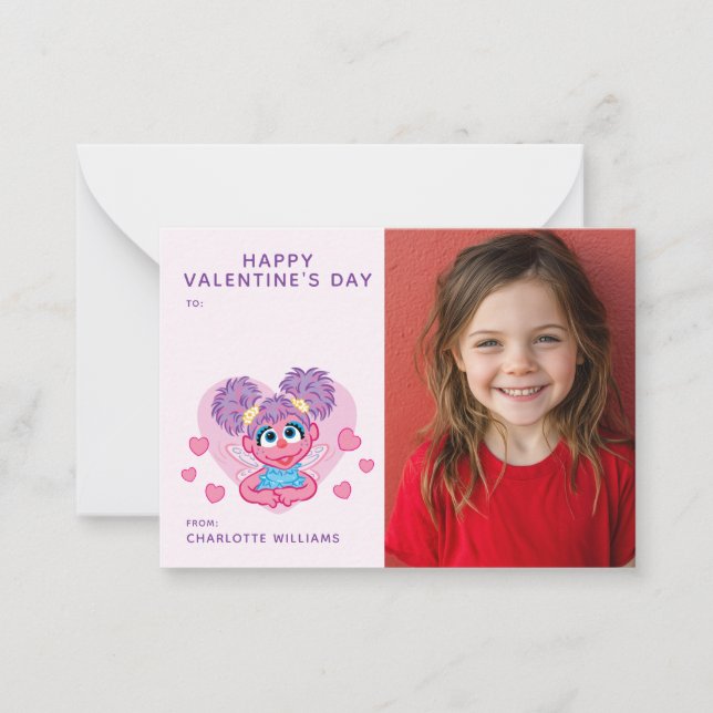 Sesame Street | Abby Cadabby Heart Photo Card (Front)