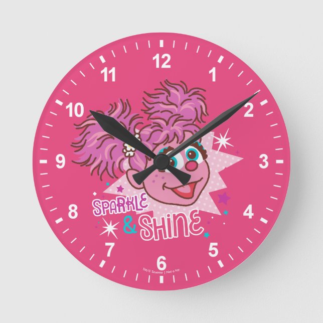 Sesame Street | Abby Cadabby - Sparkle & Shine Round Clock (Front)