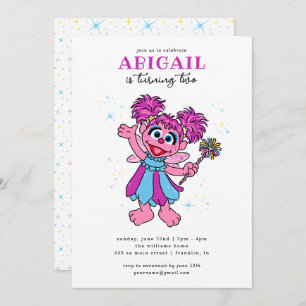 Sesame Street Abby Cadabby Sparkles Birthday Invitation