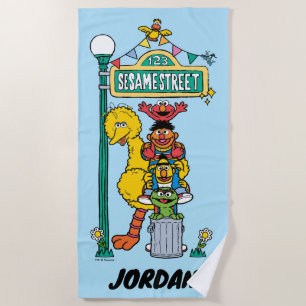 Sesame Street Add Your Name Beach Towel