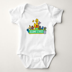 Sesame Street   All Around the Sesame Street Sign Baby Bodysuit