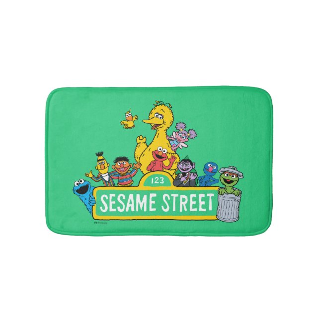 Sesame Street | All Around the Sesame Street Sign Bath Mat (Front)