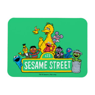Sesame Street All Around the Sesame Street Sign Magnet