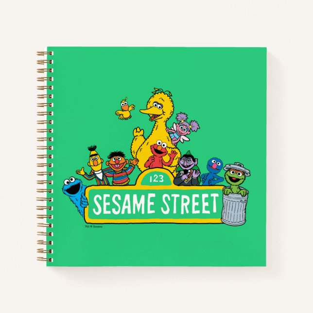 Sesame Street | All Around the Sesame Street Sign Notebook (Front)
