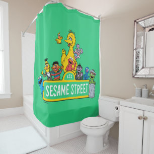 Sesame Street All Around the Sesame Street Sign Shower Curtain