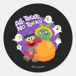 Sesame Street   All Tricks No Treats! Classic Round Sticker