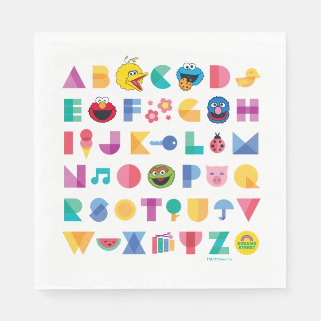 Sesame Street Alphabet Napkin (Front)