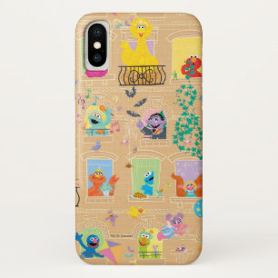Sesame Street Apartment Windows Pattern iPhone X Case