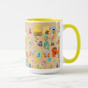 Sesame Street Apartment Windows Pattern Mug