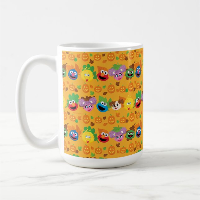 Sesame Street Autumn Leaves Pattern Coffee Mug (Left)