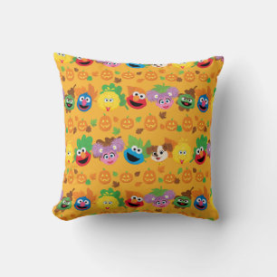 Sesame Street Autumn Leaves Pattern Cushion