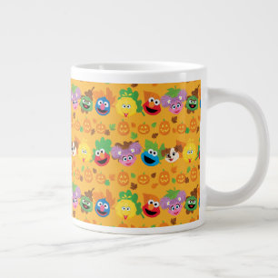 Sesame Street Autumn Leaves Pattern Large Coffee Mug