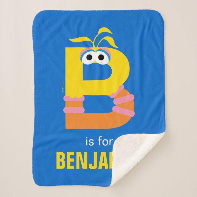 Sesame Street | B is for Big Bird Sherpa Blanket (Front)