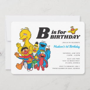 Sesame Street B is for Birthday Boy Invitation