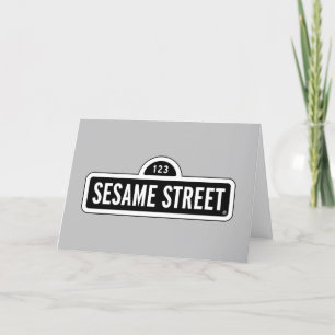 Sesame Street B&W Logo Holiday Card