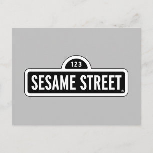 Sesame Street B&W Logo Postcard