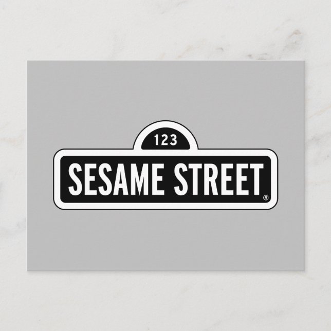 Sesame Street | B&W Logo Postcard (Front)