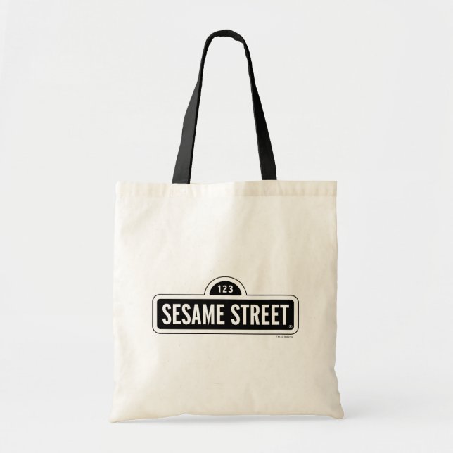 Sesame Street | B&W Logo Tote Bag (Front)