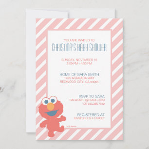 Sesame Street Baby Elmo Baby Shower Invitation