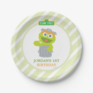 Sesame Street Baby Oscar the Grouch Birthday Paper Plate