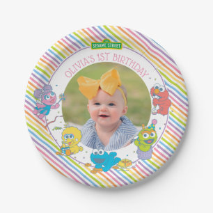 Sesame Street Baby's First Birthday Paper Plate