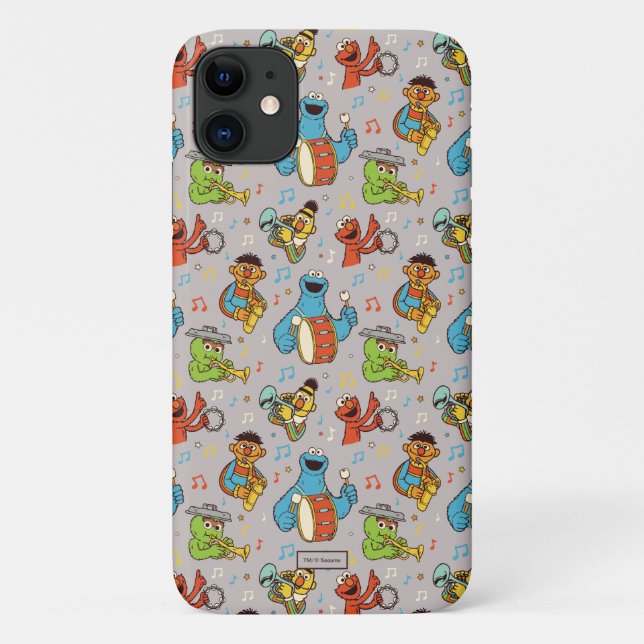 Sesame Street Band Grey Pattern Case-Mate iPhone Case (Back)