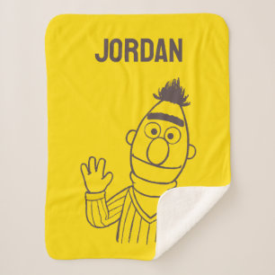 Sesame Street   Bert Bright   Add Your Name Sherpa Blanket