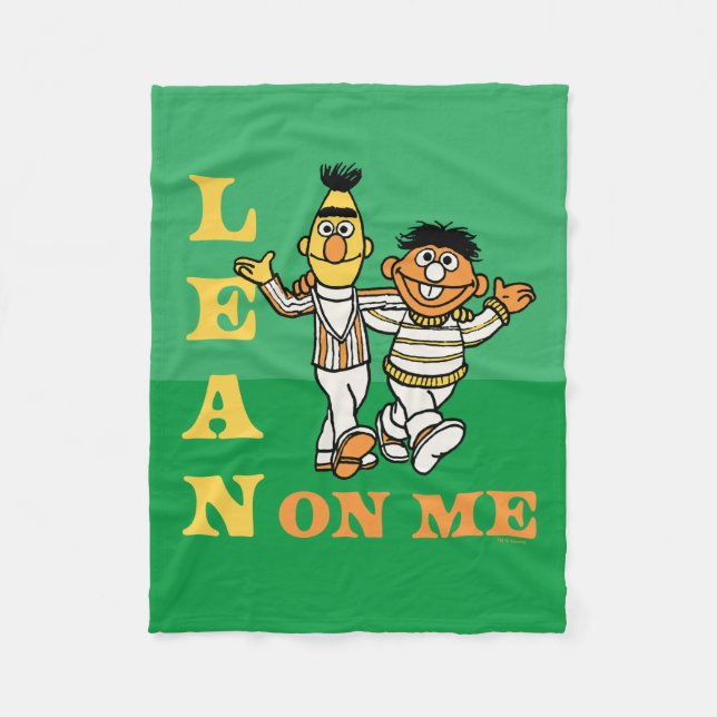 Sesame Street | Bert & Ernie Lean on Me Fleece Blanket (Front)