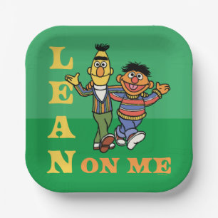Sesame Street Bert & Ernie Lean on Me Paper Plate