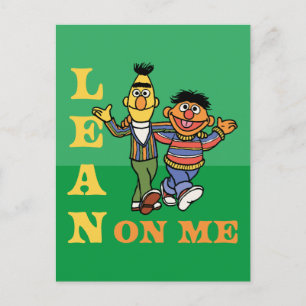 Sesame Street Bert & Ernie Lean on Me Postcard