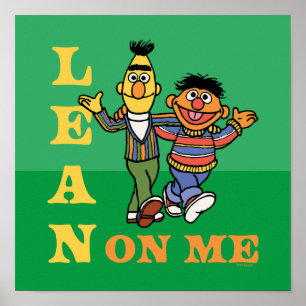 Sesame Street   Bert & Ernie Lean on Me Poster