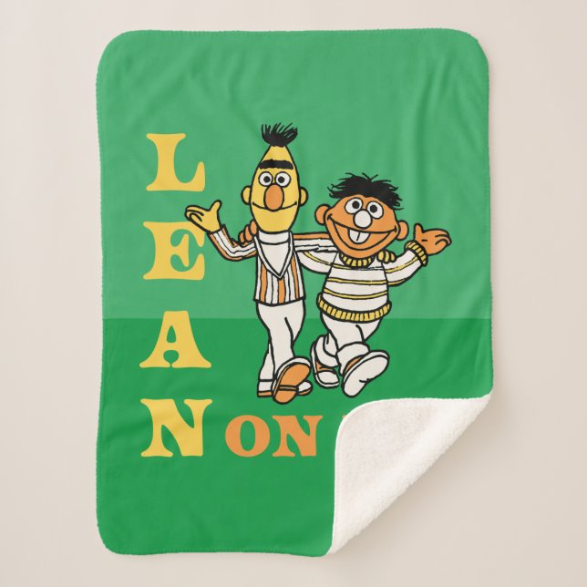 Sesame Street | Bert & Ernie Lean on Me Sherpa Blanket (Front)