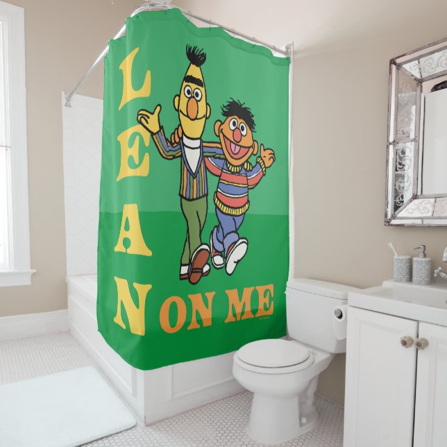 Sesame Street | Bert & Ernie Lean on Me Shower Curtain (In Situ)