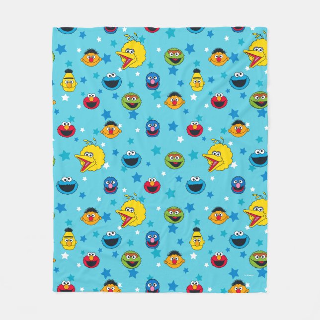 Sesame Street | Best Friends Star Pattern Fleece Blanket (Front)